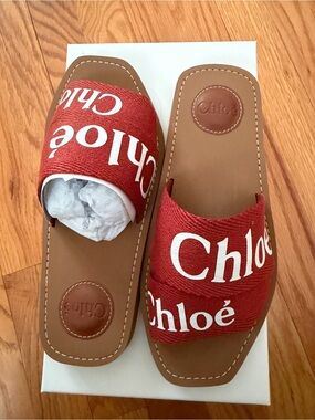 NWT CHLOE Woody Sandal Slide